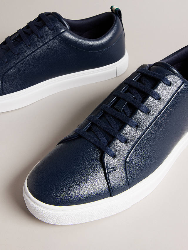 Ted Baker Artem Cupsole Lace Up Trainers, Blue Navy