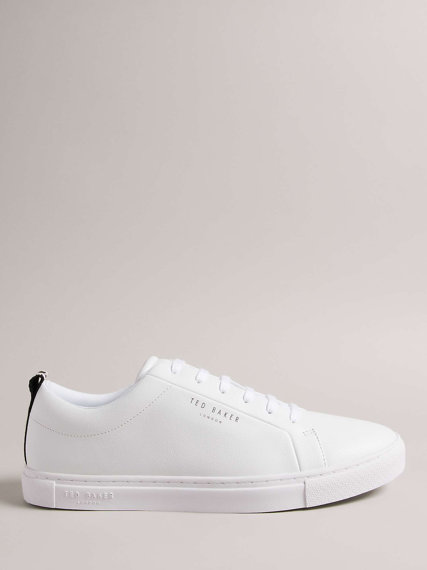 Ted Baker Artem Cupsole Lace Up Trainers, White White at John Lewis ...
