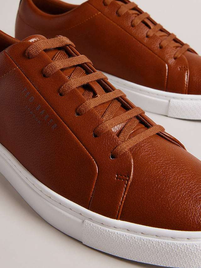 Ted Baker Artem Cupsole Lace Up Trainers, Brown Tan