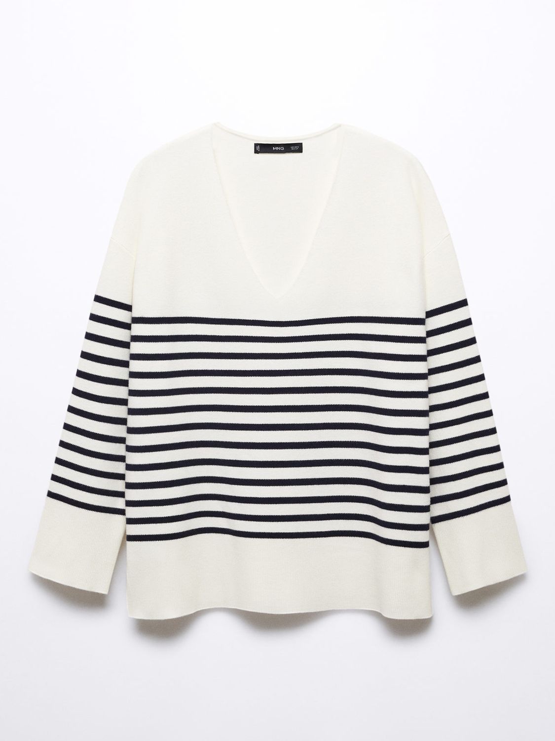 Mango Tortuga Stripe Jumper, Navy at John Lewis & Partners