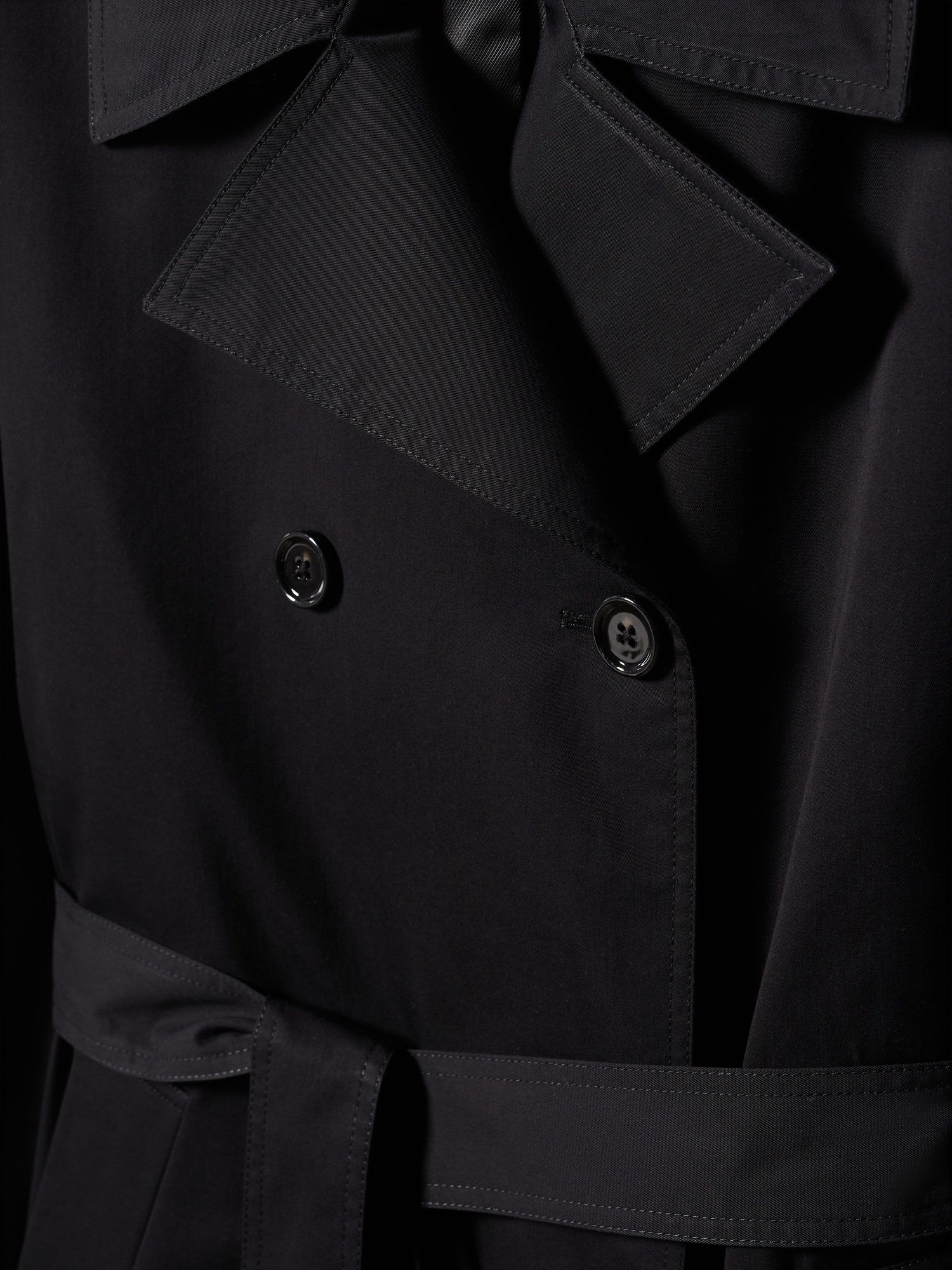 Mango Angela Trench Coat, Black at John Lewis & Partners