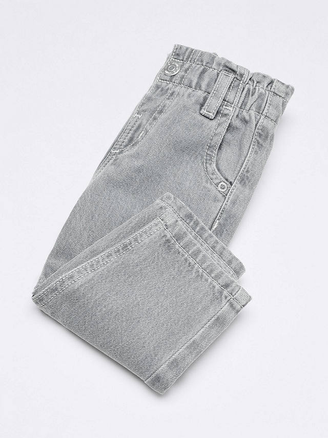 Mango Kids' Paperbag Jeans, Open Grey