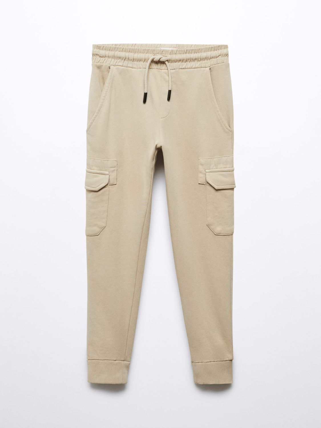 Girls Khaki Cuffed Cargo Joggers