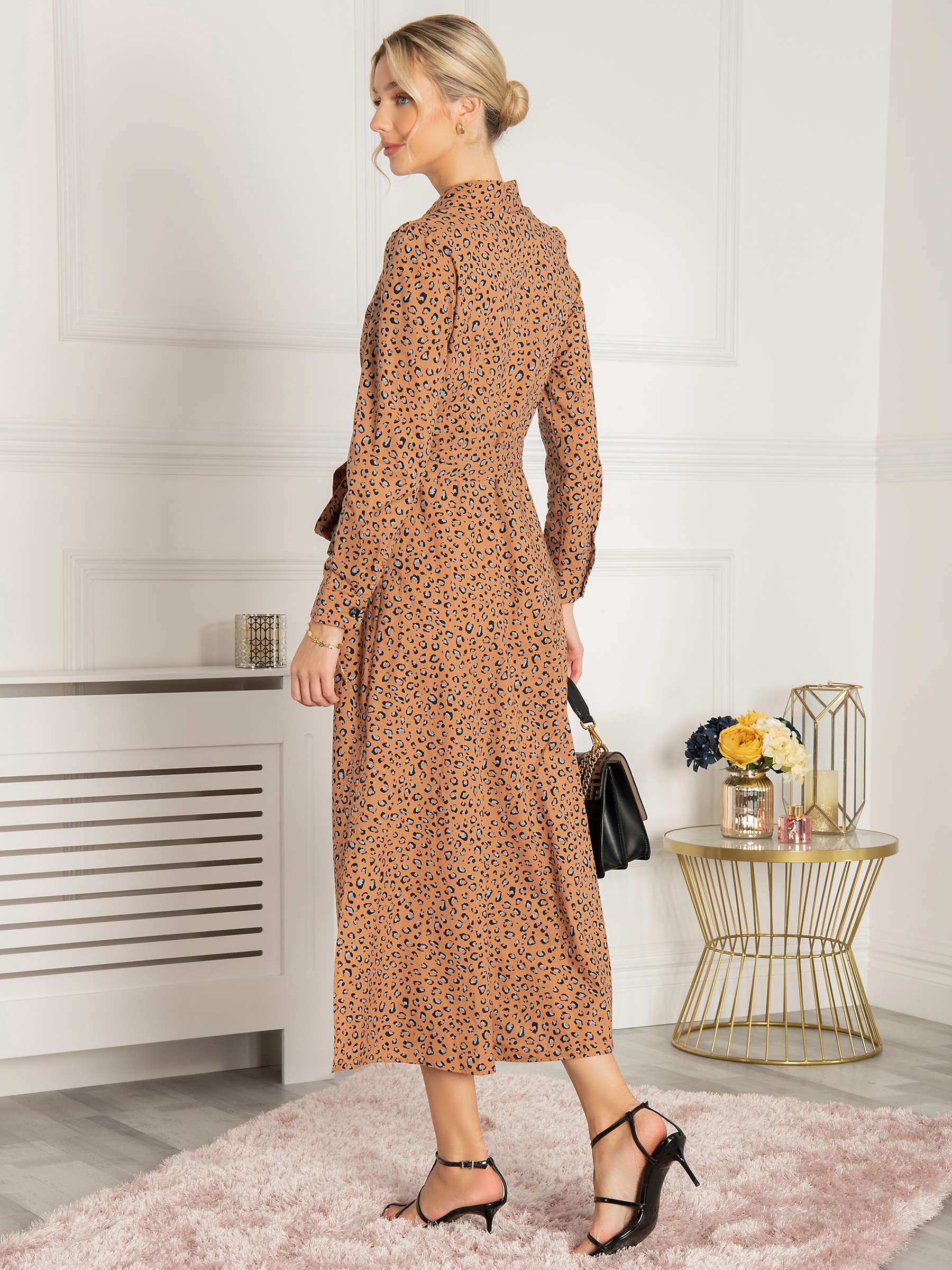 Buy Jolie Moi Vihana Shirt Midi Dress, Brown/Multi Online at johnlewis.com