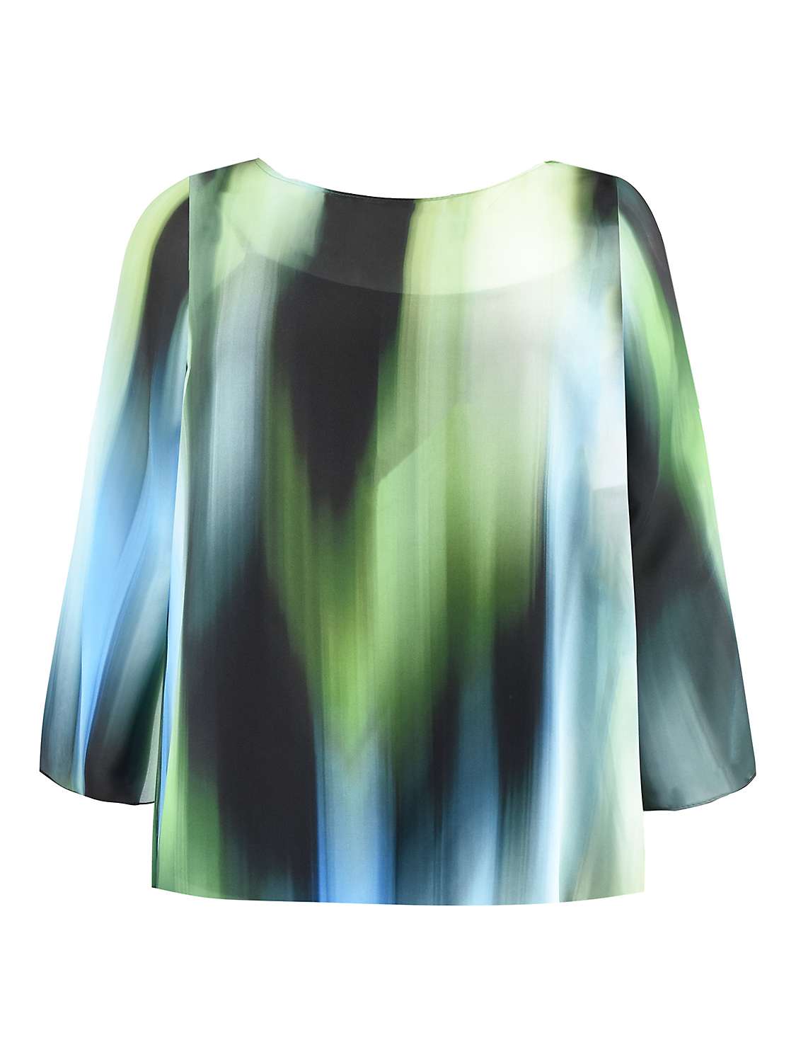 Buy Live Unlimited Curve Ombre Print Chiffon High Low Top, Blue Online at johnlewis.com