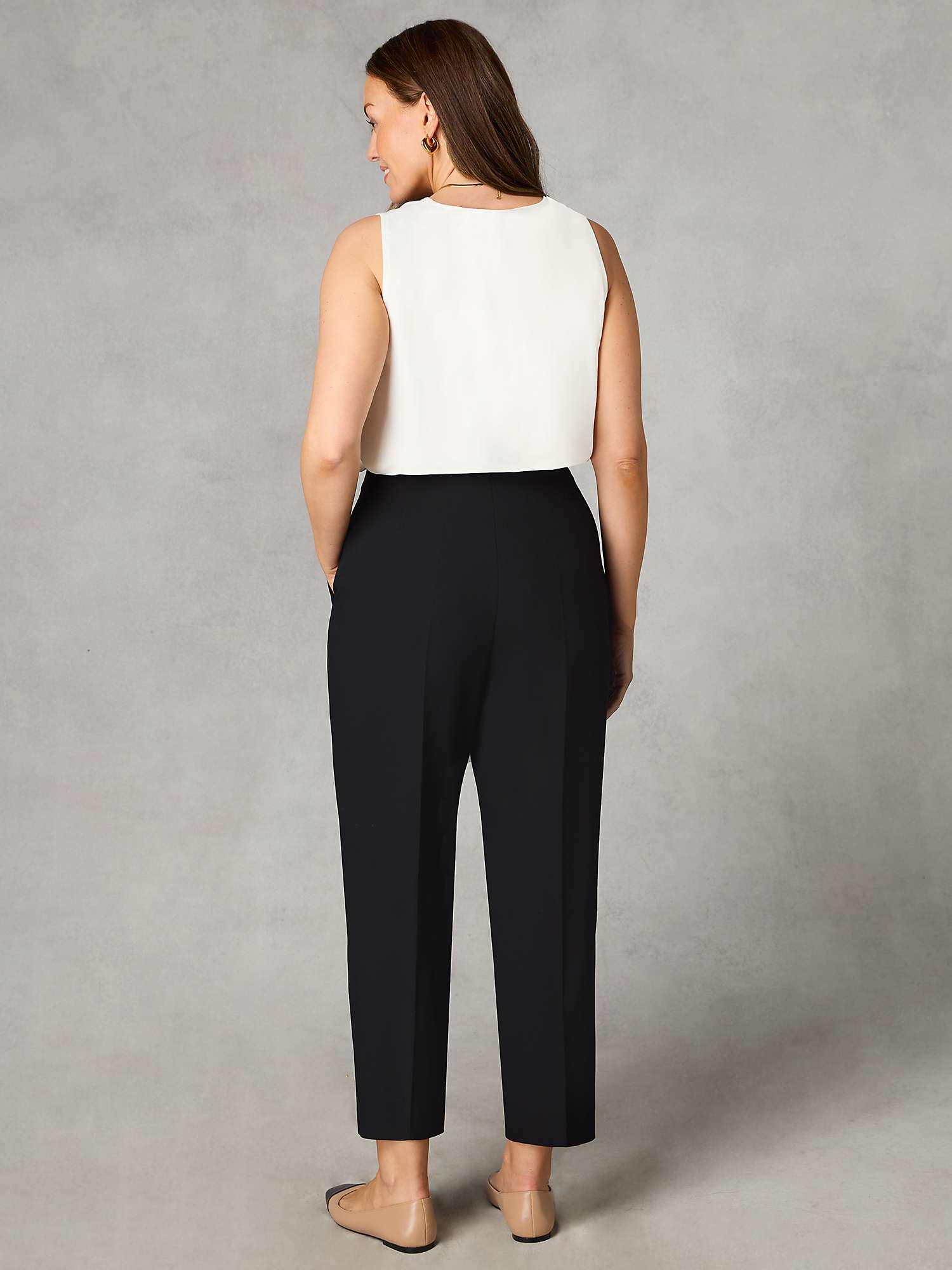 Buy Live Unlimited Curve Petite Stretch Tapered Trousers, Black Online at johnlewis.com