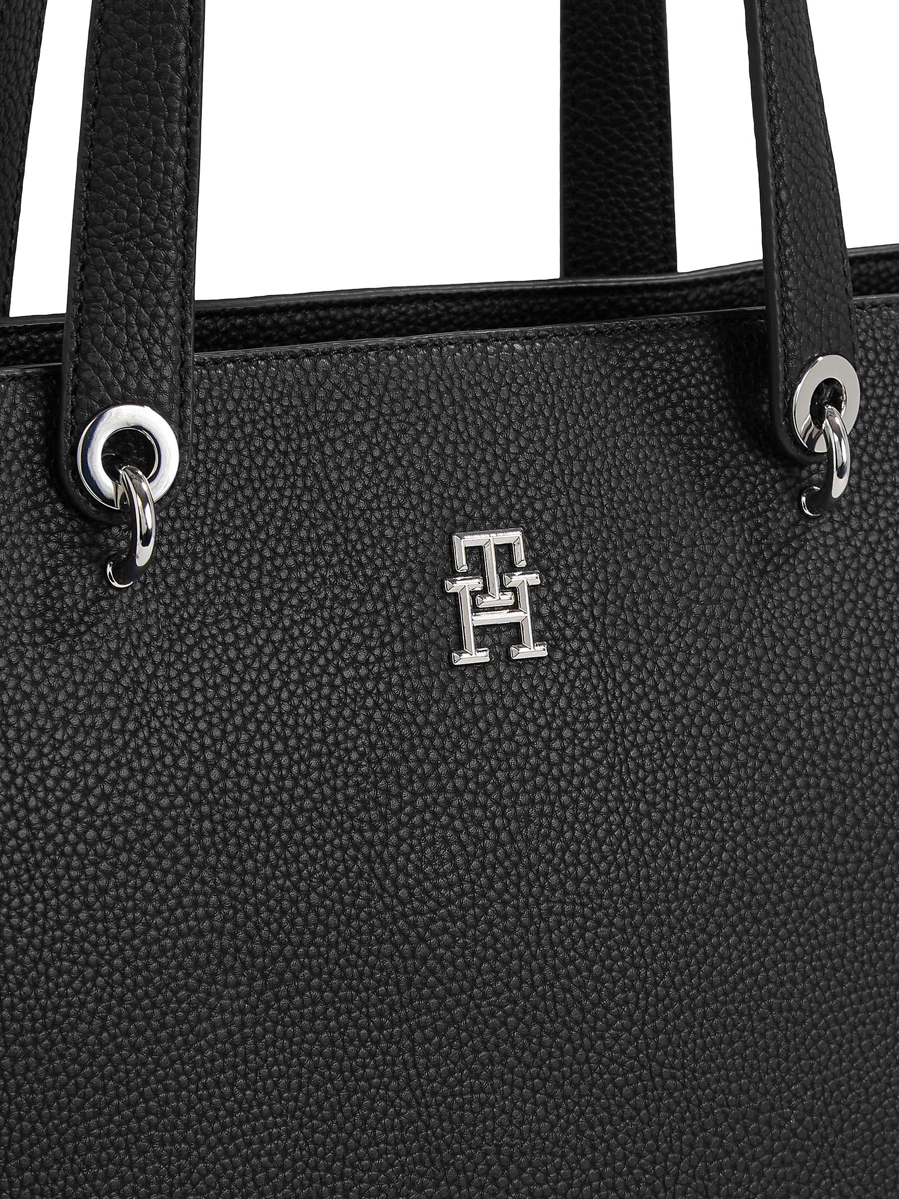 Buy Tommy Hilfiger Emblem Large Tote Bag, Black Online at johnlewis.com