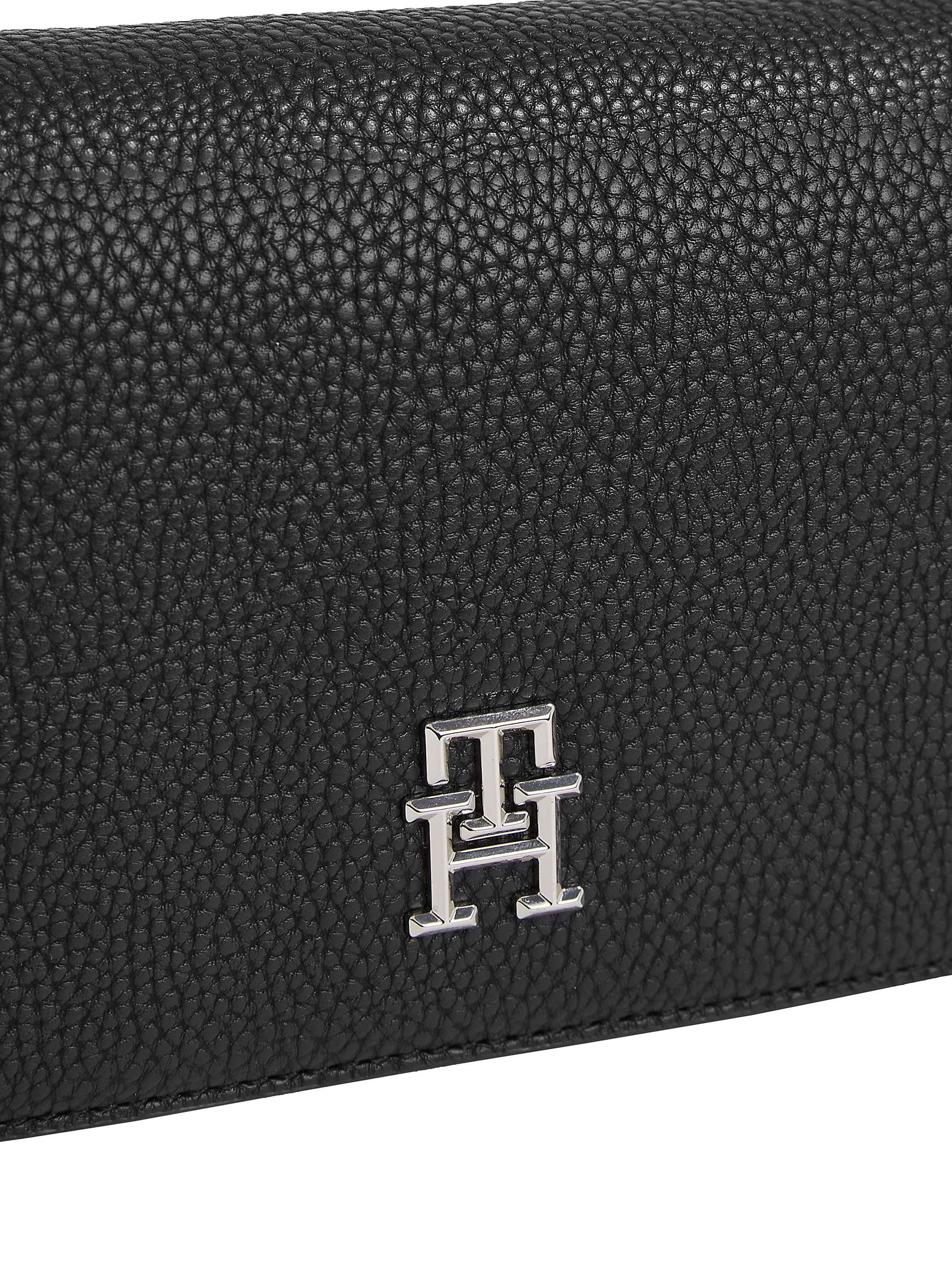 Buy Tommy Hilfiger Emblem Flap Over Crossbody Bag, Black Online at johnlewis.com
