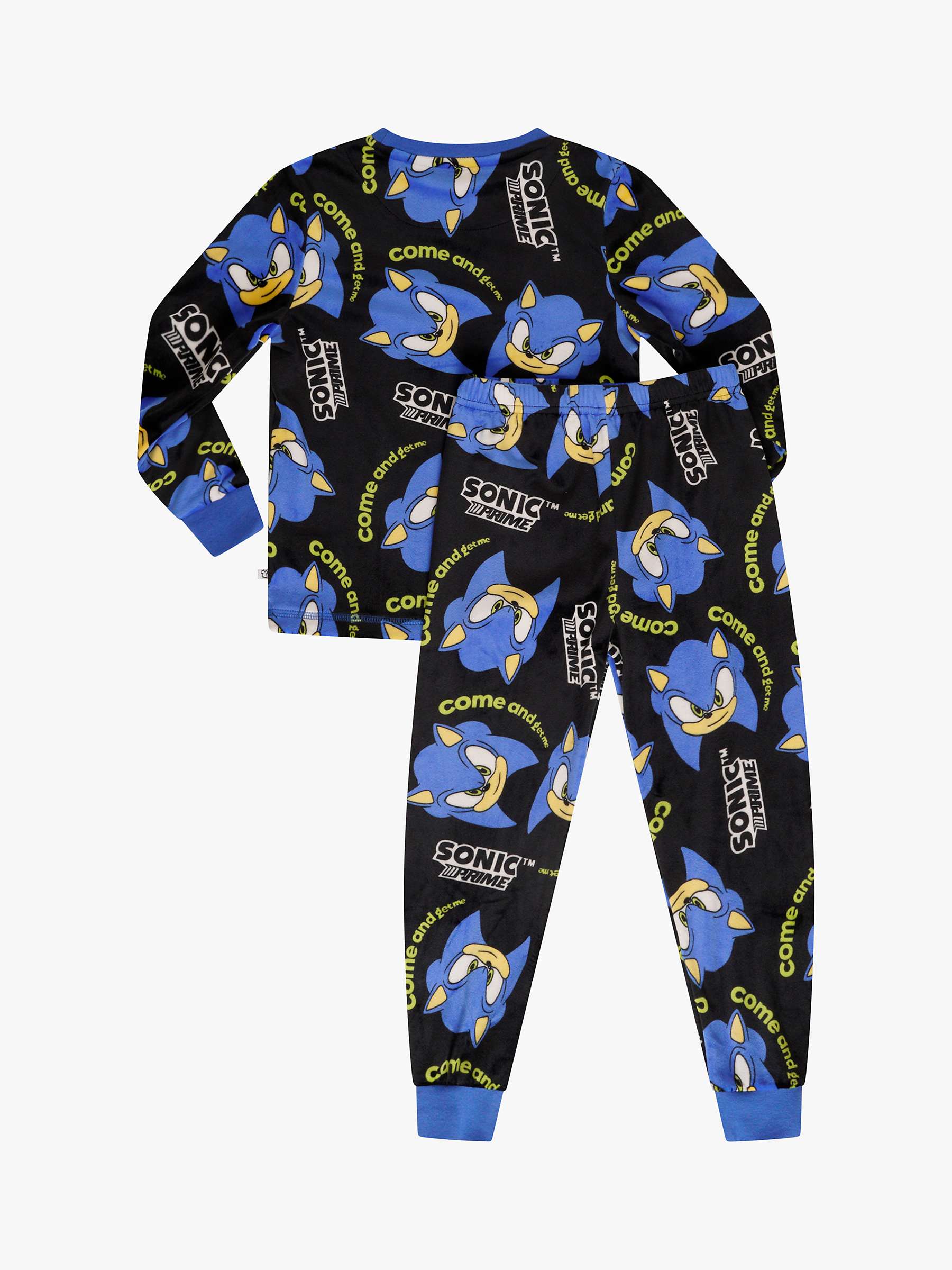 Buy Brand Threads Kids' Sonic The Hedgehog Fleece Pyjama Set, Multi Online at johnlewis.com