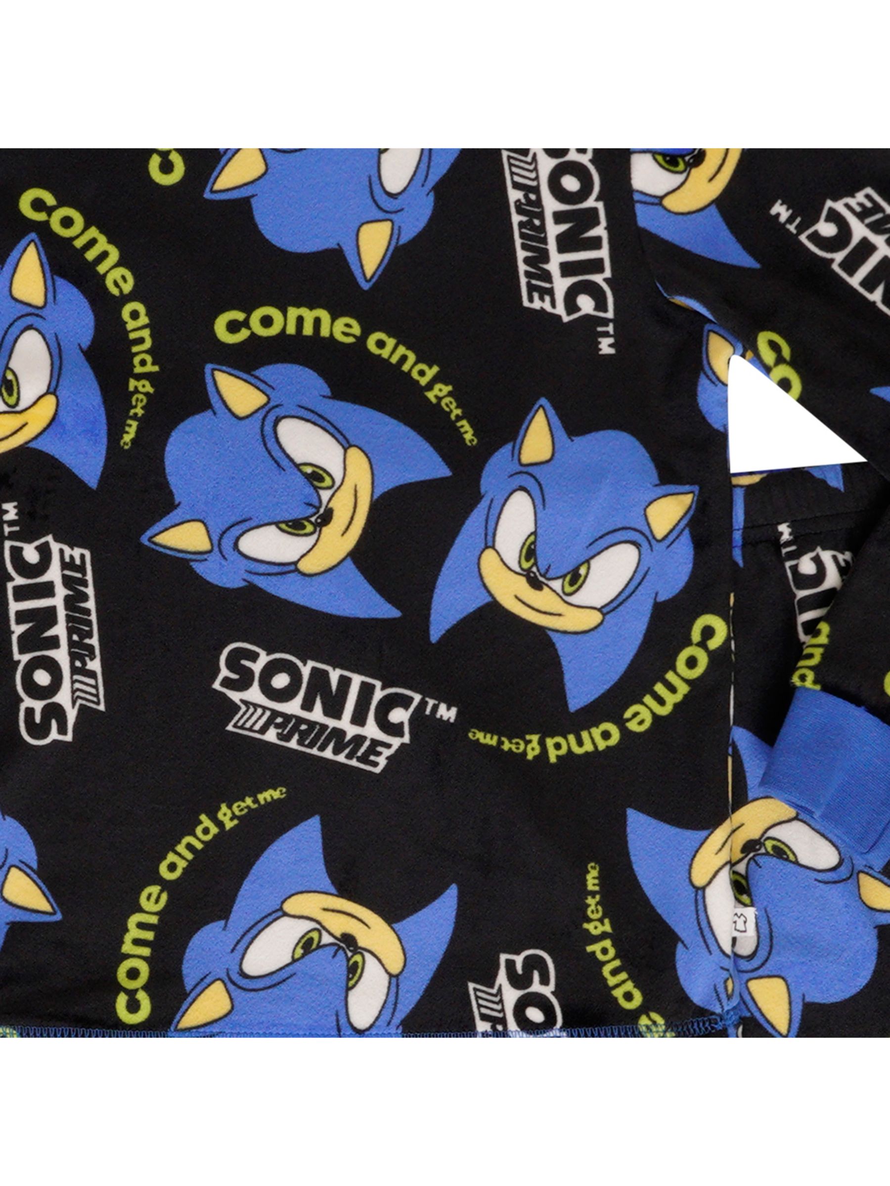 Buy Brand Threads Kids' Sonic The Hedgehog Fleece Pyjama Set, Multi Online at johnlewis.com