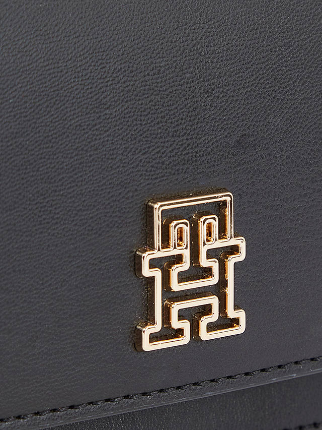 Tommy Hilfiger TH Emblem Crossbody Bag, Black at John Lewis & Partners
