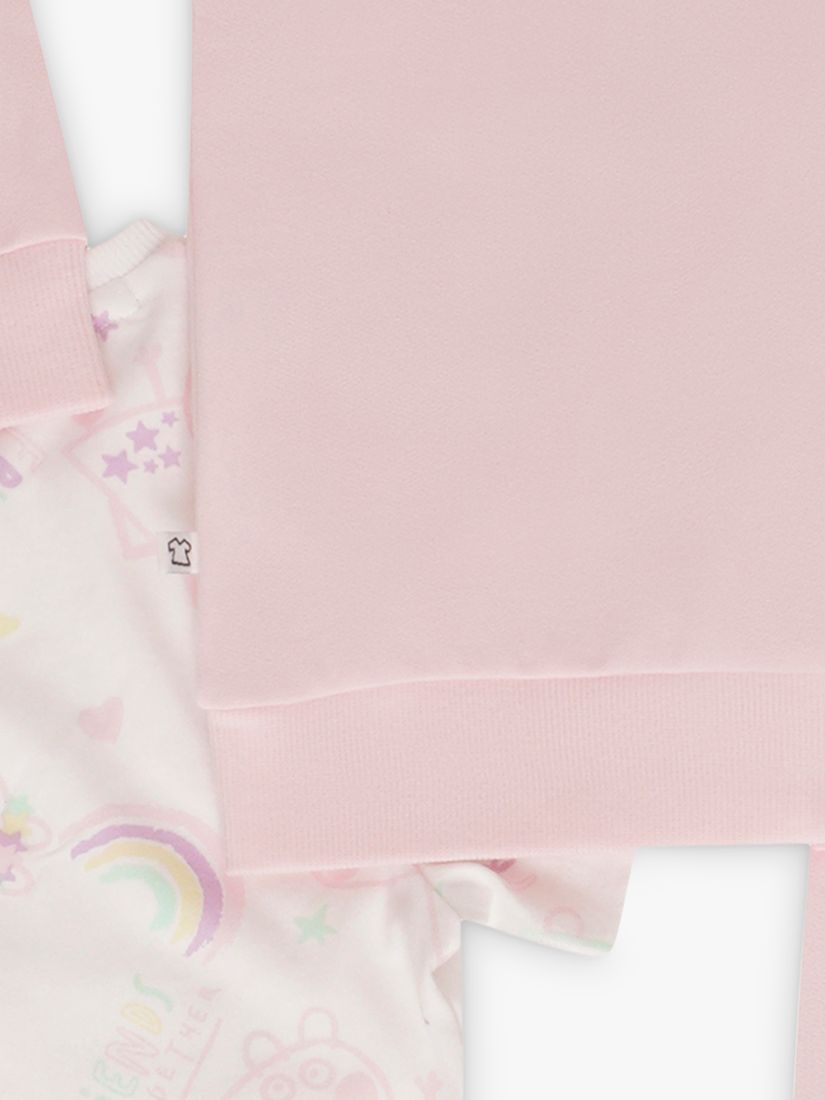 Buy Brand Threads Kids' Peppa Pig Three Piece Cotton Jogger Set, Pink Online at johnlewis.com