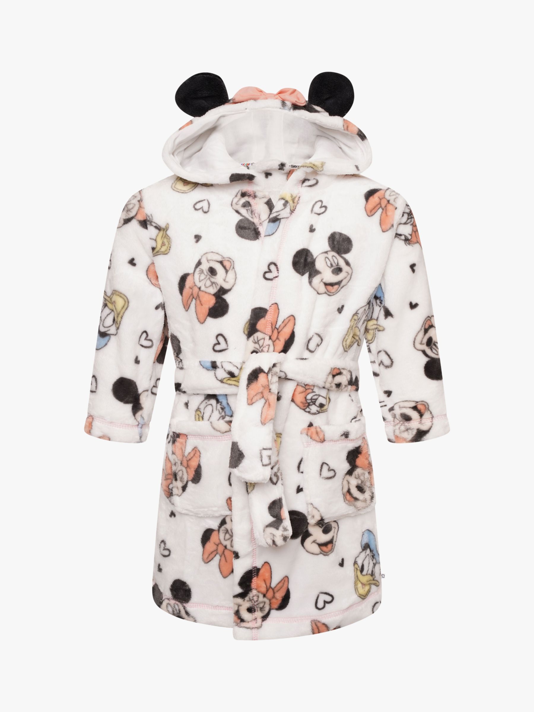 Buy Brand Threads Kids' Minnie Hooded Dressing Gown, Multi Online at johnlewis.com