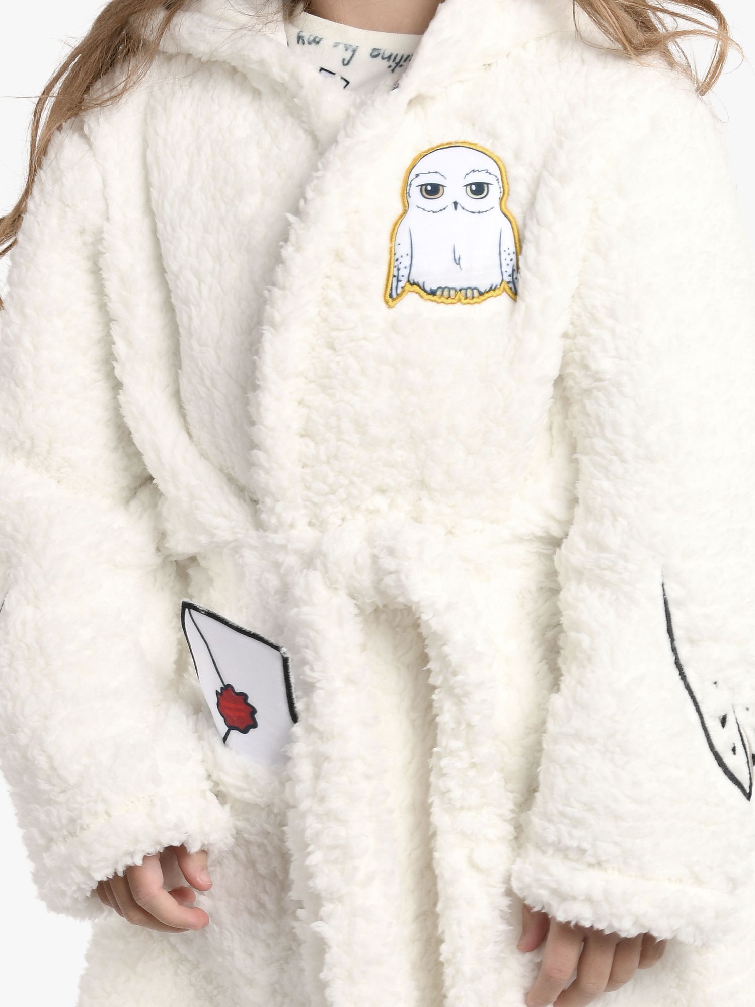 Buy Brand Threads Kids' Harry Potter Hedwig Dressing Gown, Cream Online at johnlewis.com