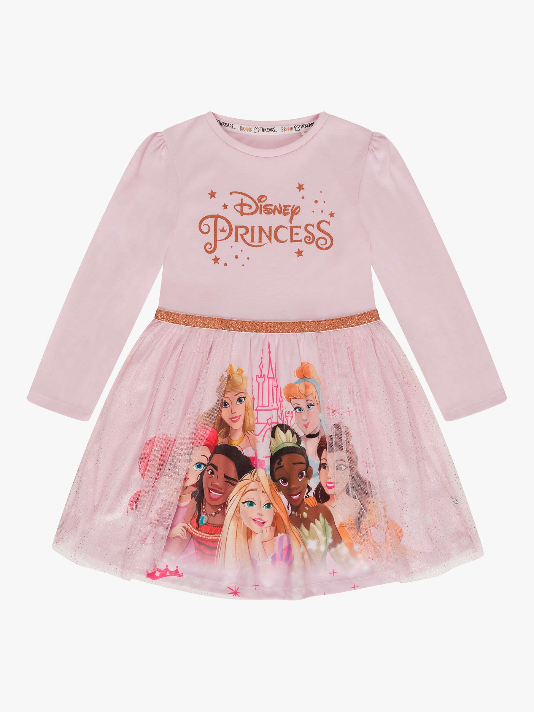Buy Brand Threads Kids' Disney Princess Nightie, Pink/Multi Online at johnlewis.com