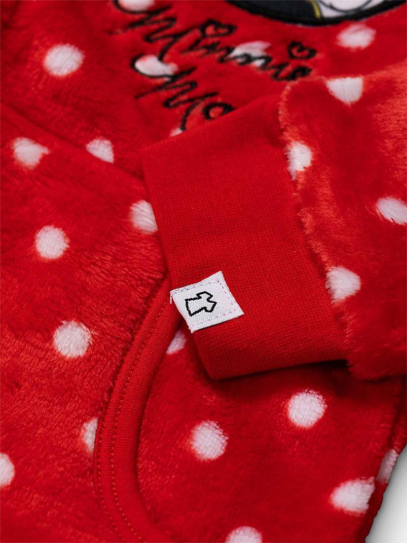 Buy Brand Threads Kids' Minnie Hooded Onesie, Red/White Online at johnlewis.com