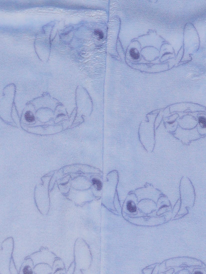 Brand Threads Kids' Disney Stitch Hooded Onesie, Blue, 7-8 years