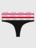 Calvin Klein Carousel Thong, Pack of 3, Black/Rouge/Fuchsia