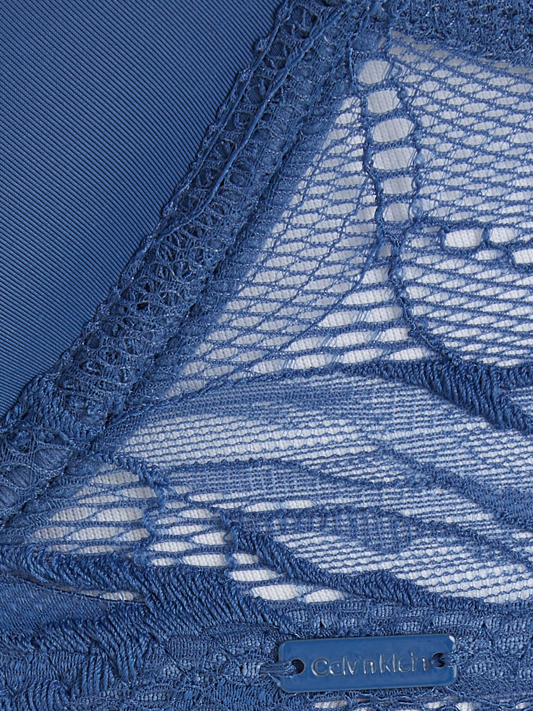 Calvin Klein Women's Seductive Comfort Lace Demi Multiway Bra Blue Lyria 36  DDD