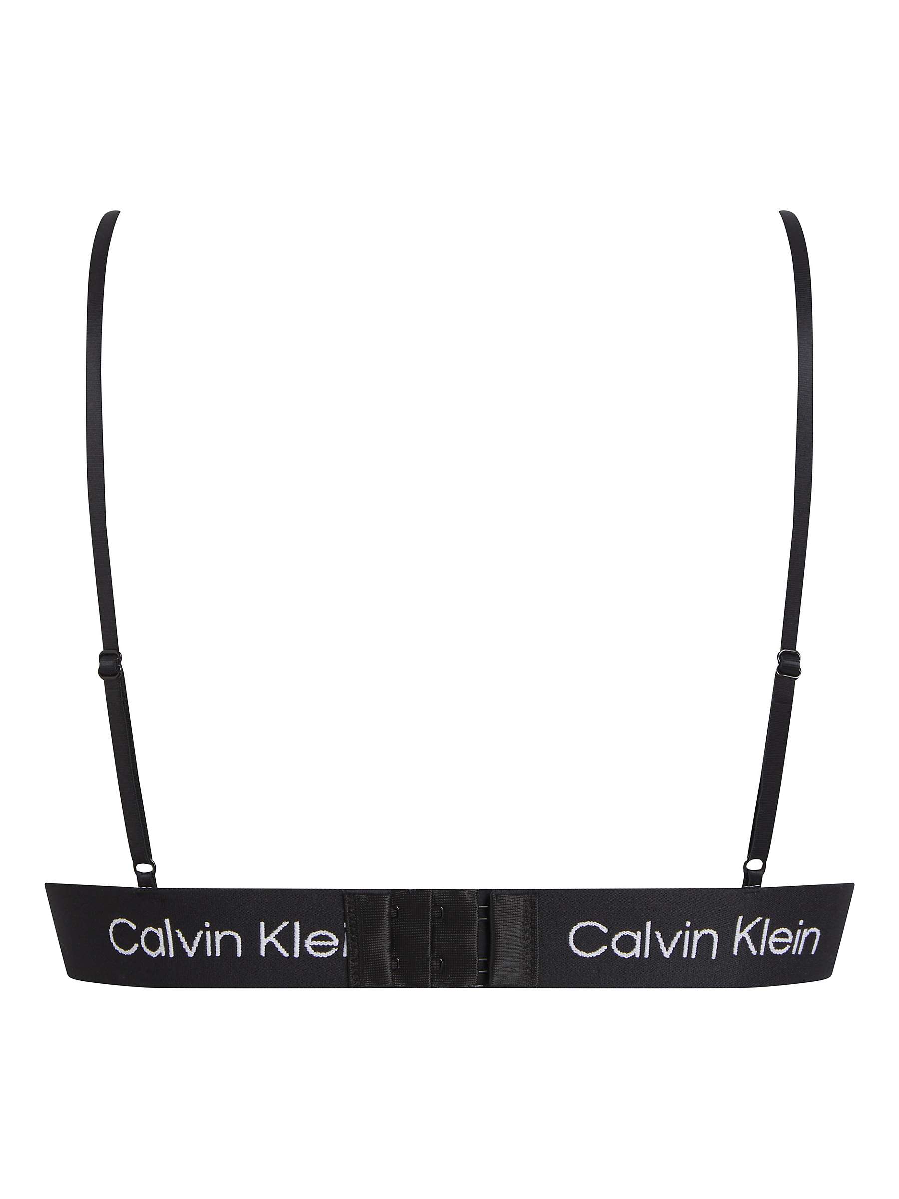 Buy Calvin Klein Animal Lace Triangle Bra, Black Online at johnlewis.com