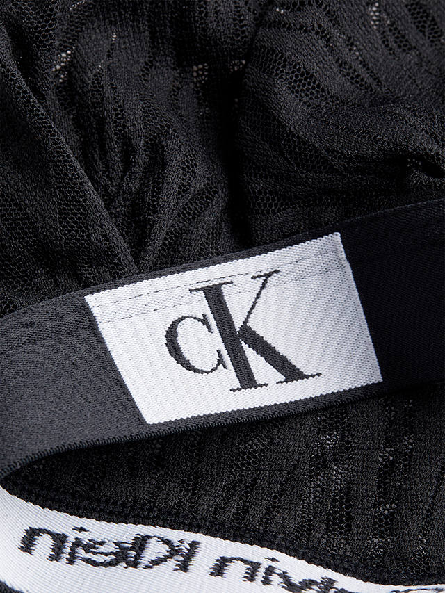 Calvin Klein Animal Lace Triangle Bra, Black