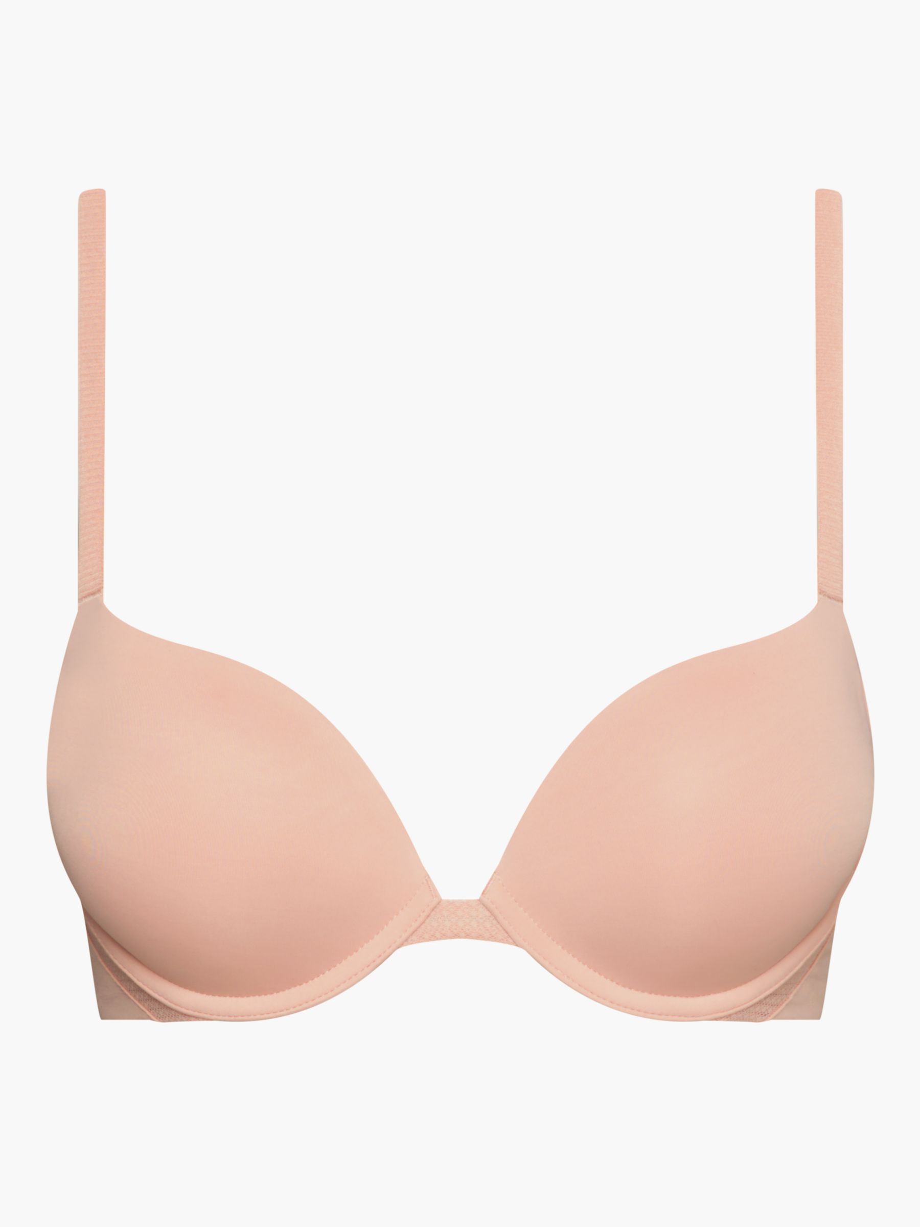 Calvin Klein Perfectly Fit Flex Plunge Push-Up Bra, Stone Grey at