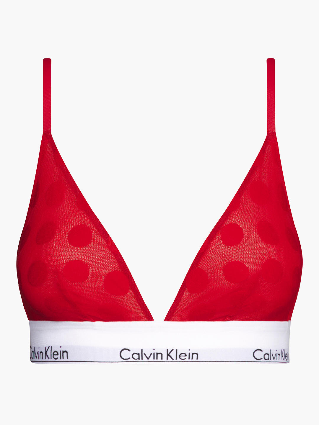 Calvin Klein Modern Cotton Unlined Triangle Bralette, Rouge at