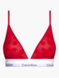 Calvin Klein Modern Cotton Unlined Triangle Bralette, Rouge, Rouge