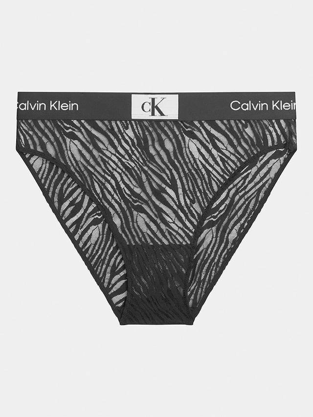 Calvin Klein Animal Lace Bikini Briefs, Black