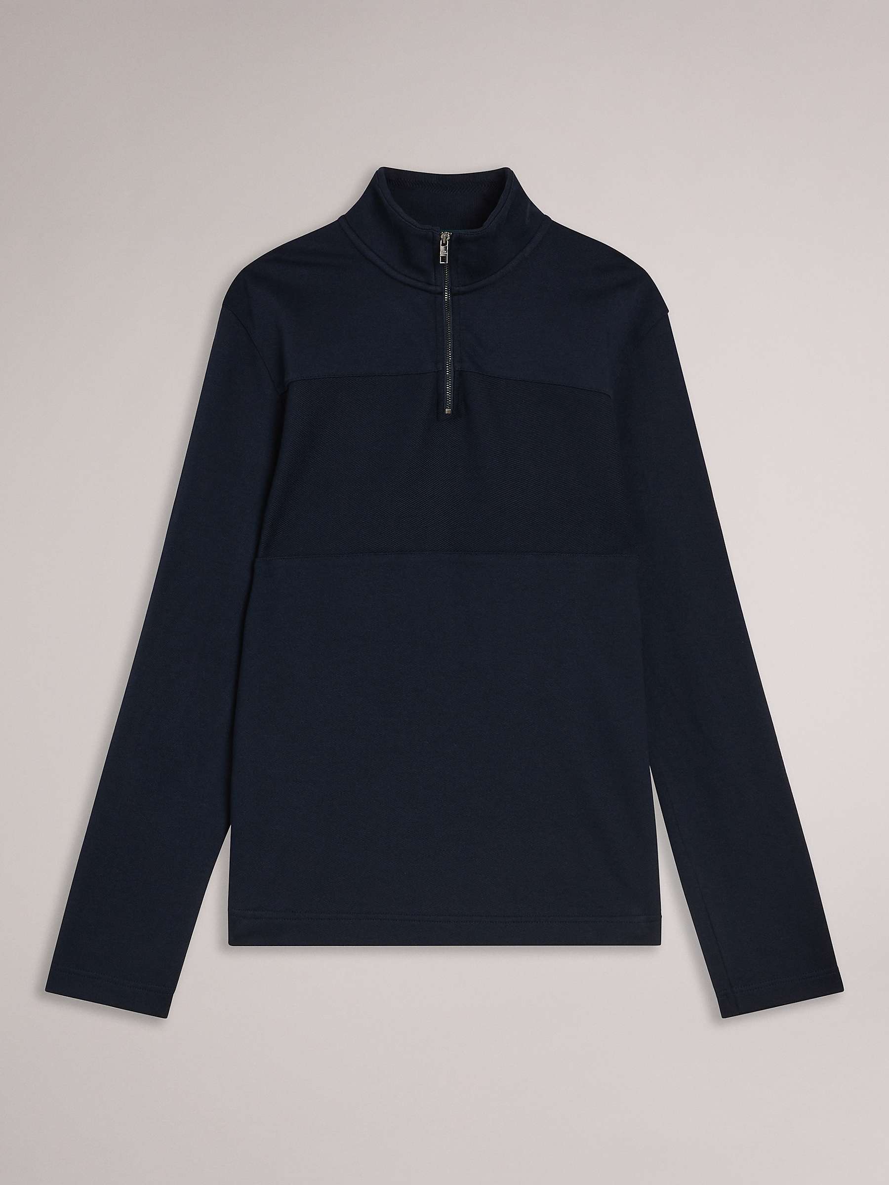 Buy Ted Baker Gazine Textured Panel Half Zip Top Online at johnlewis.com