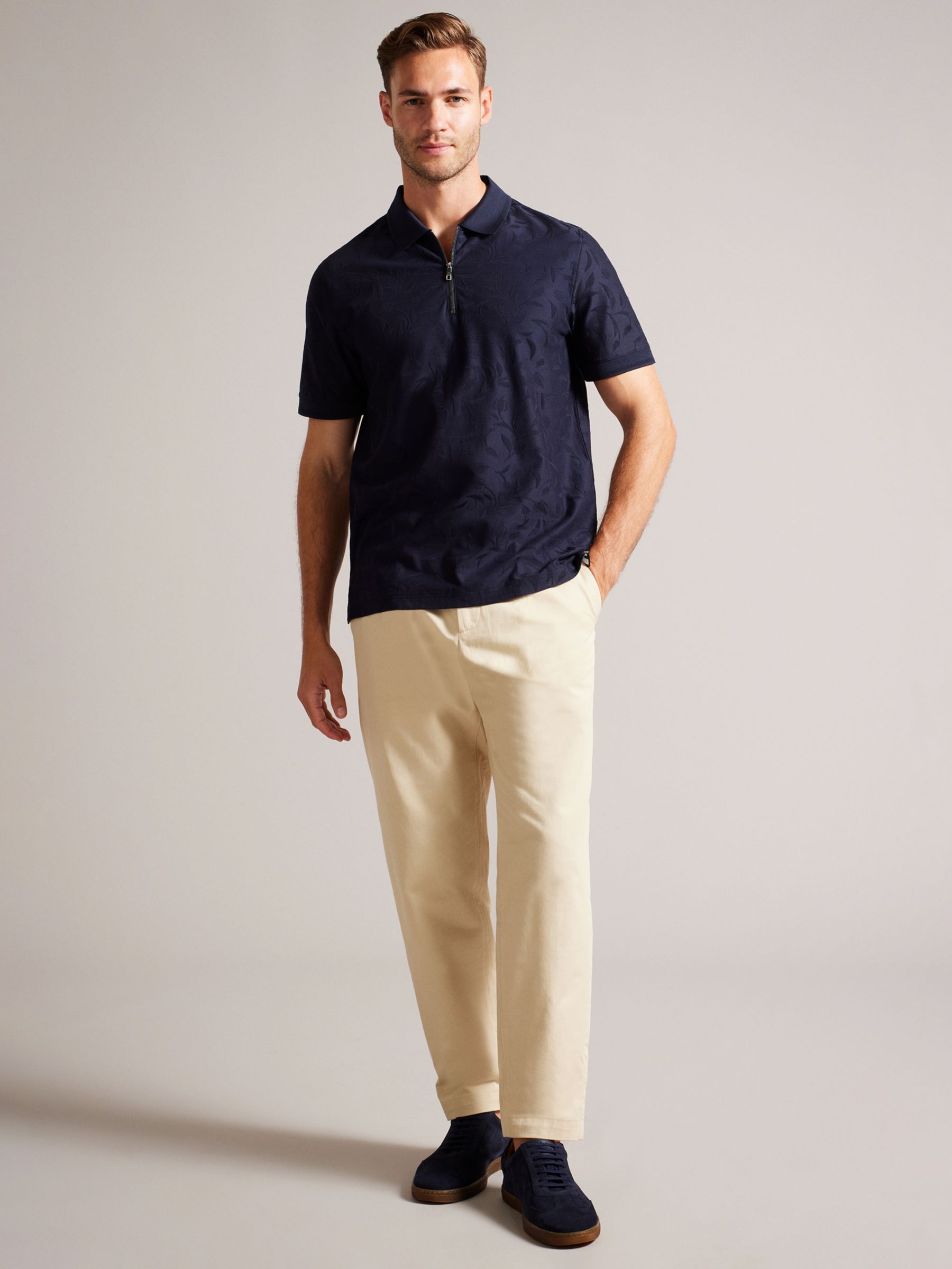 Navy blue polo clearance and khaki pants