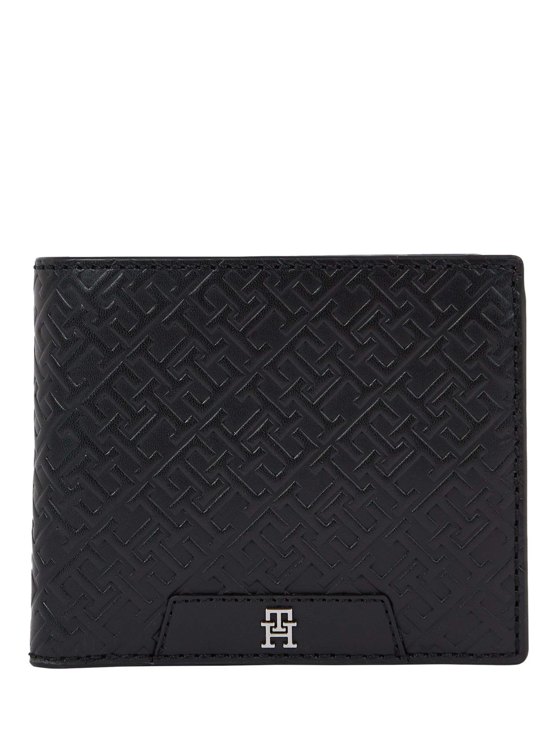 Tommy Hilfiger Monogram Leather Wallet, Black