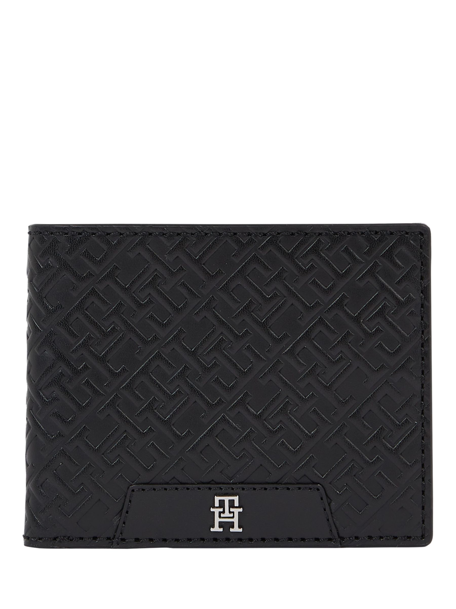 Tommy Hilfiger Mini Monogram Leather Wallet, Black