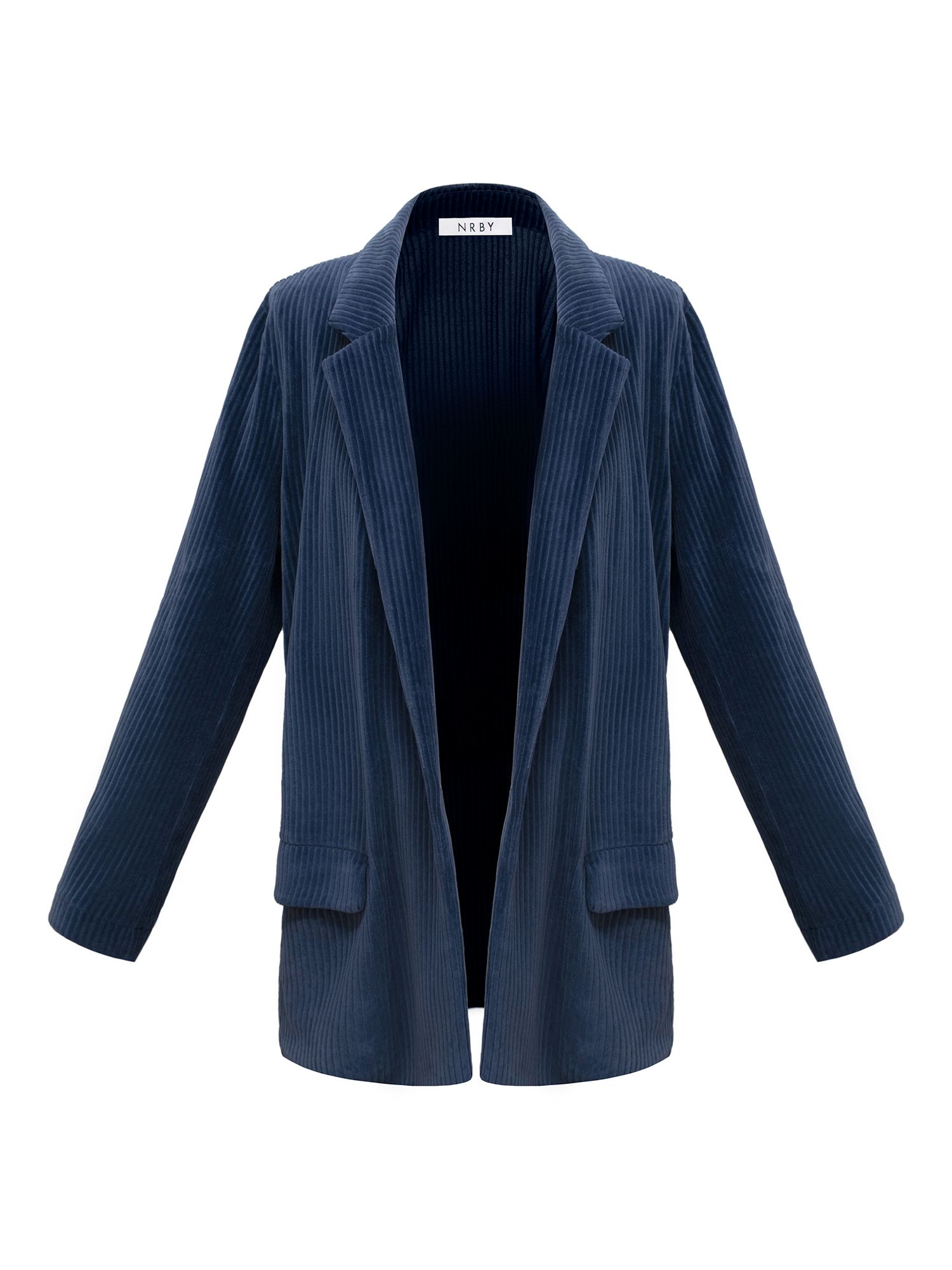 Buy NRBY Natalie Ribbed Velour Cardigan Jacket, Grey Charcoal Online at johnlewis.com