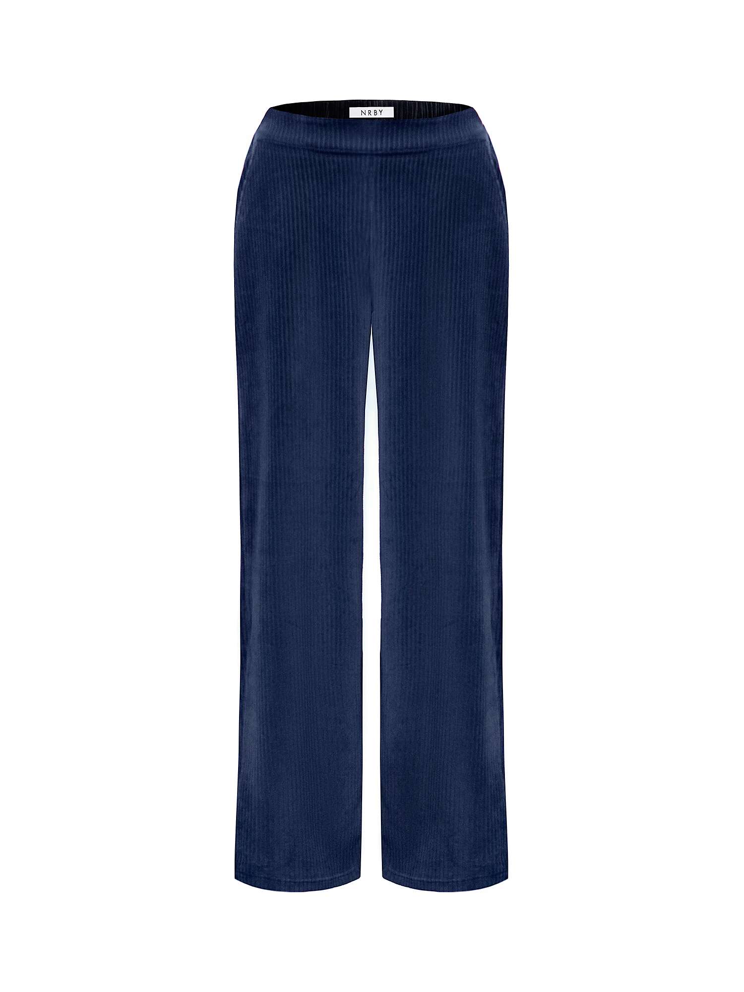 Buy NRBY Thea Ribbed Velour Trousers, Smoke Grey Online at johnlewis.com