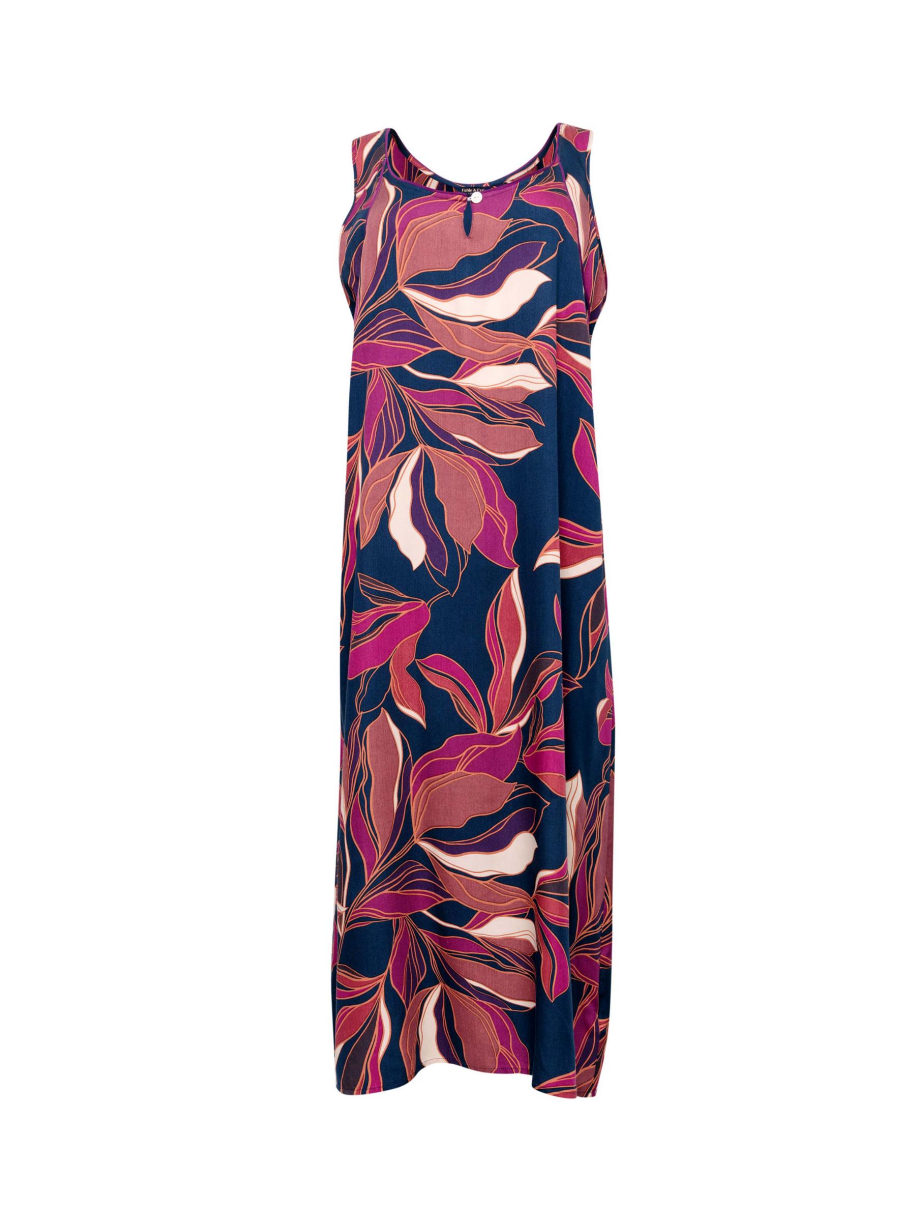 Buy Fable & Eve Southbank Leaf Print Long Nightdress, Navy Online at johnlewis.com