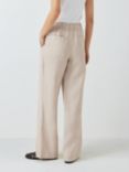 John Lewis Straight Fit Linen Trousers, Natural Twill
