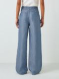 John Lewis Straight Fit Linen Trousers