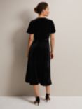 Phase Eight Julissa Velvet Ruffle Wrap Midi Dress, Black