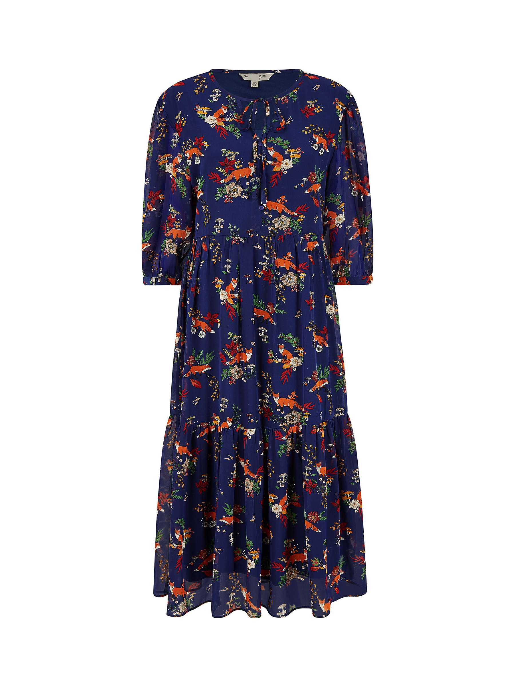 Buy Yumi Filbert Boho Midi Dress, Navy Online at johnlewis.com