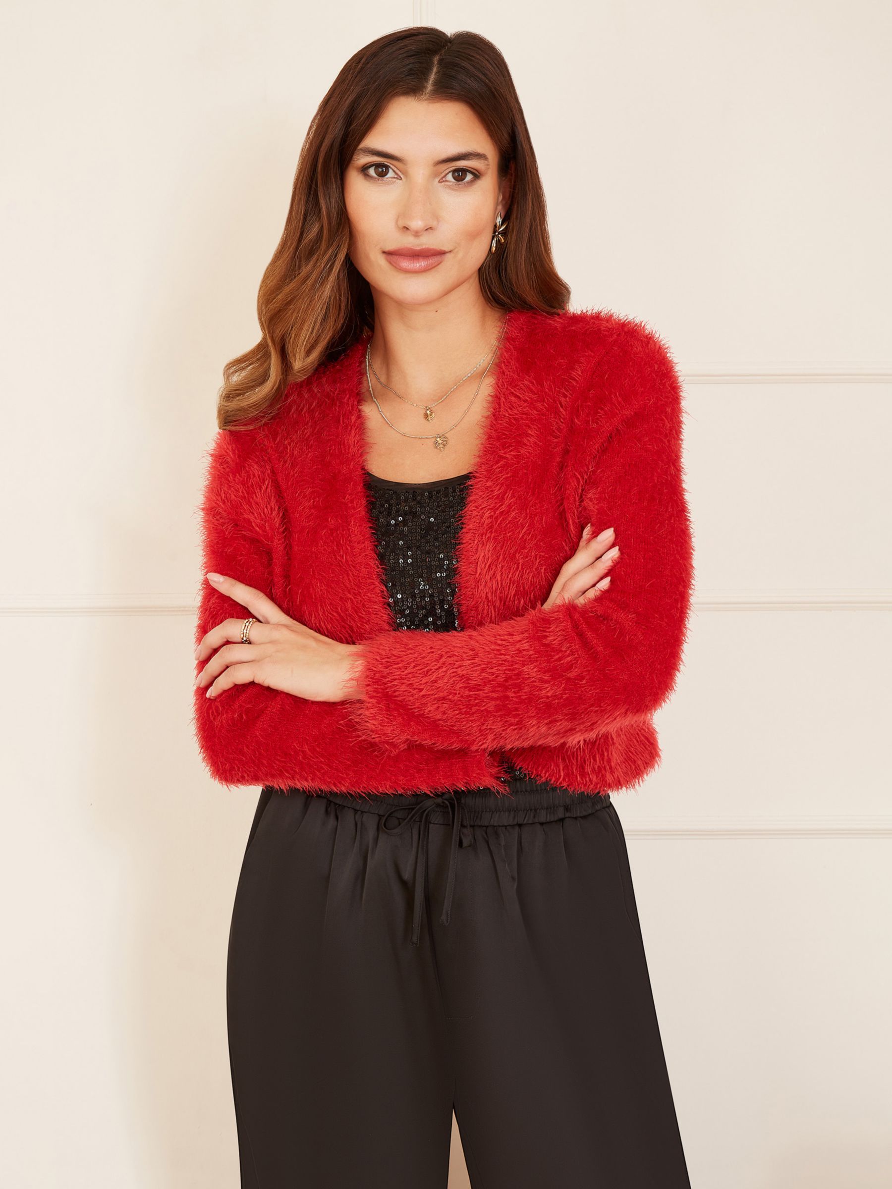 Red sales bolero cardigan