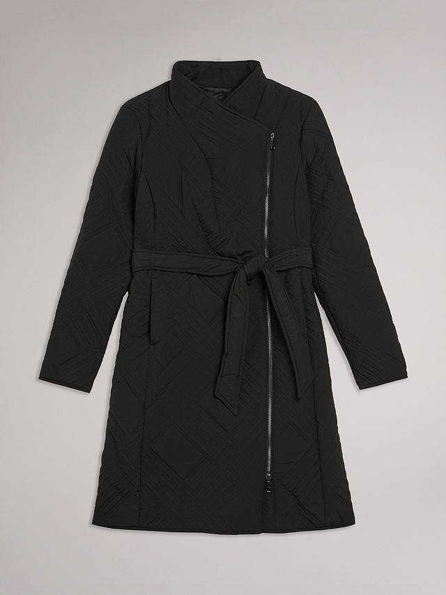 Ted Baker Rosemae Padded Wrap Coat, Black at John Lewis & Partners