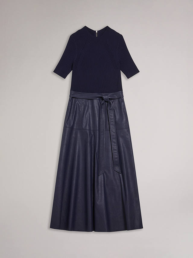 Ted Baker Matiar A-Line Midi Dress, Dark Blue