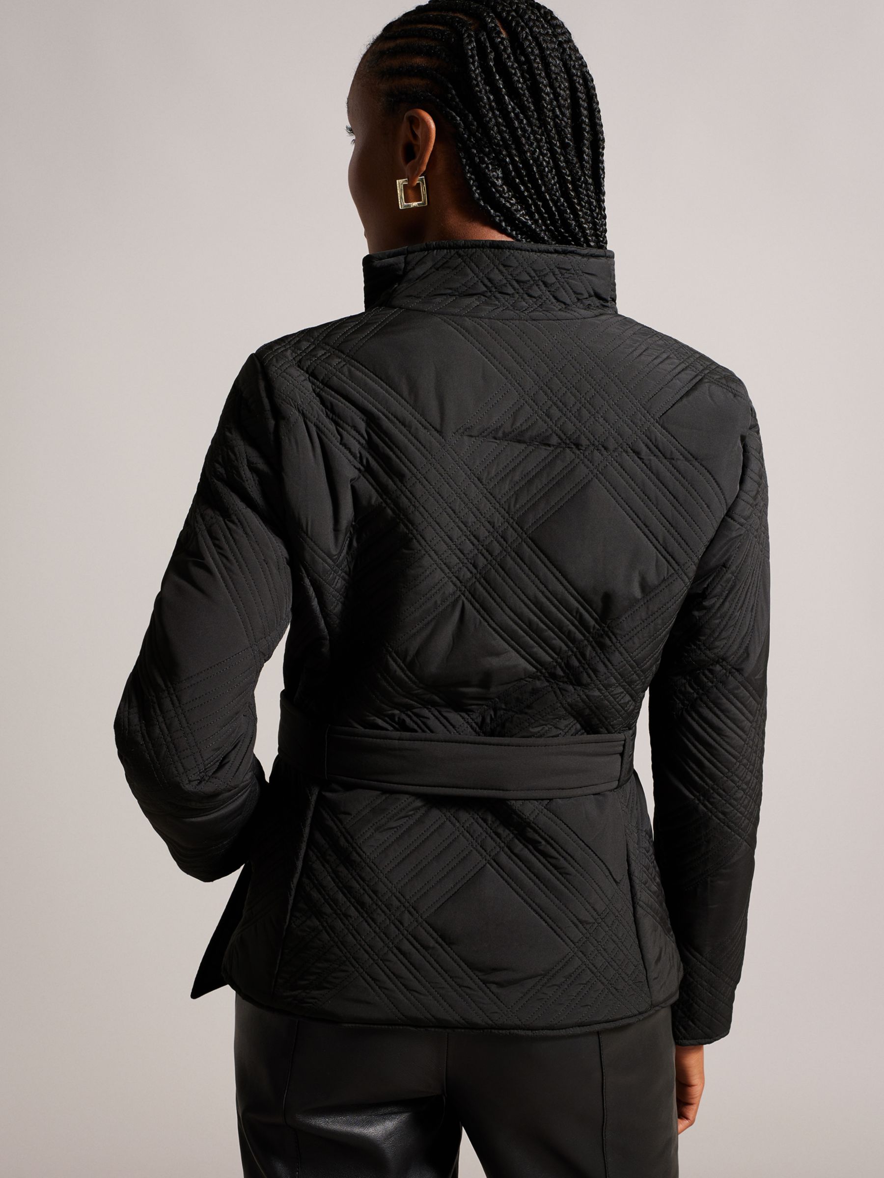 Ted Baker Rosemia Padded Wrap Jacket, Black at John Lewis & Partners