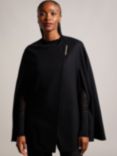 Ted Baker Valariy Wool and Cashmere Blend Cape, Black
