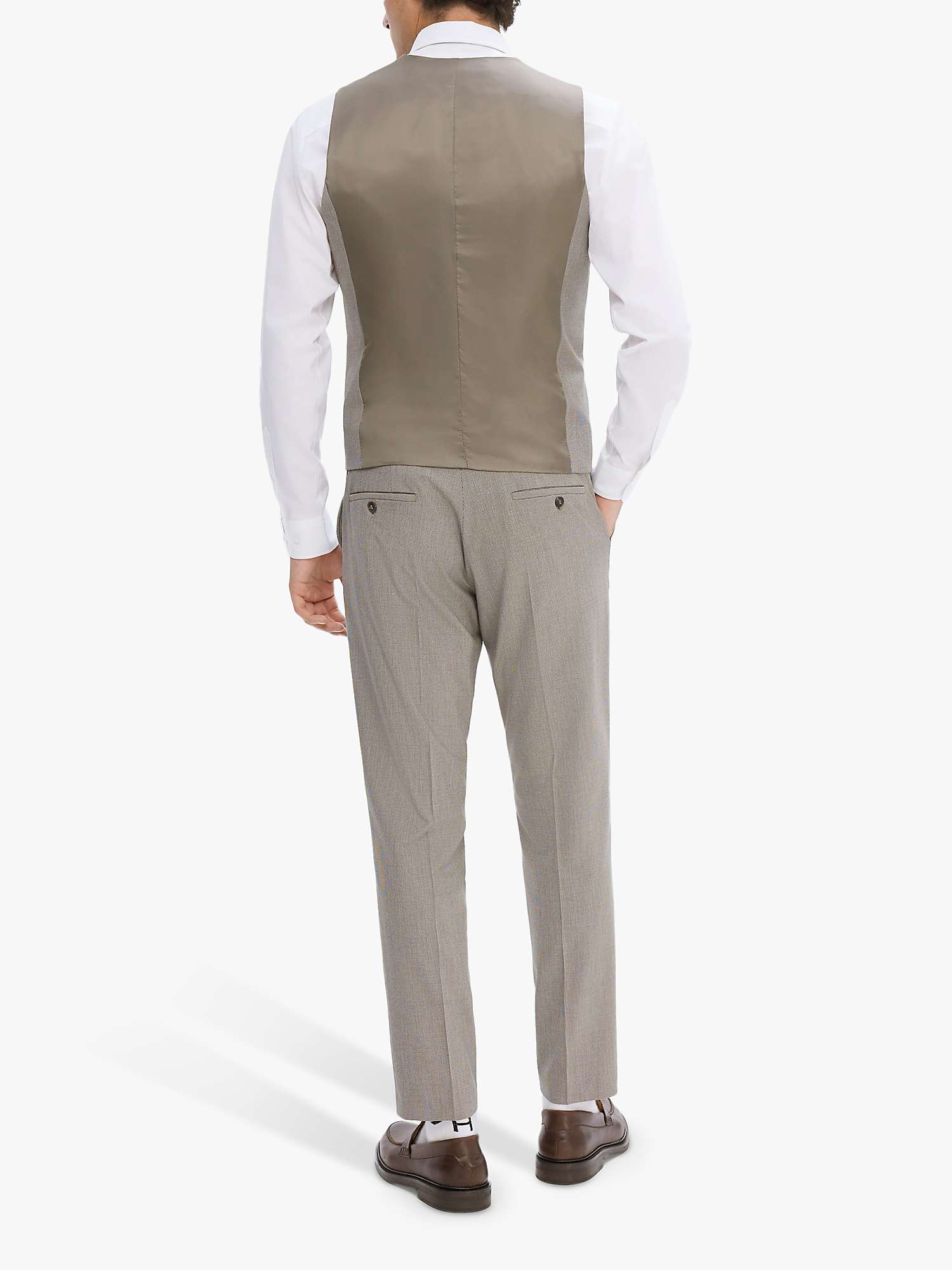 Buy SELECTED HOMME Tailored Fit Waistcoat, Light Brown Online at johnlewis.com