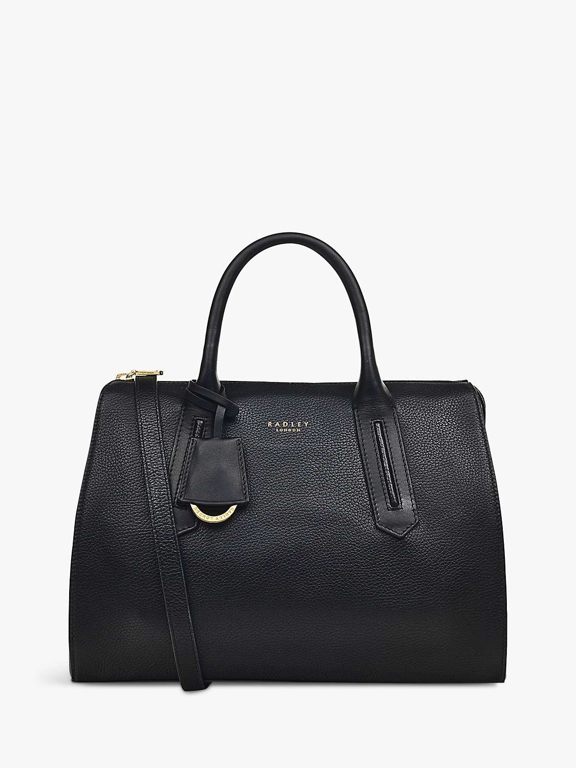 Radley Badgers Walk Medium Zip Top Grab Bag, Black at John Lewis & Partners