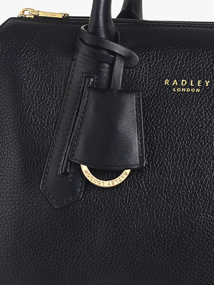 Radley Badgers Walk Medium Zip Top Grab Bag, Black at John Lewis & Partners