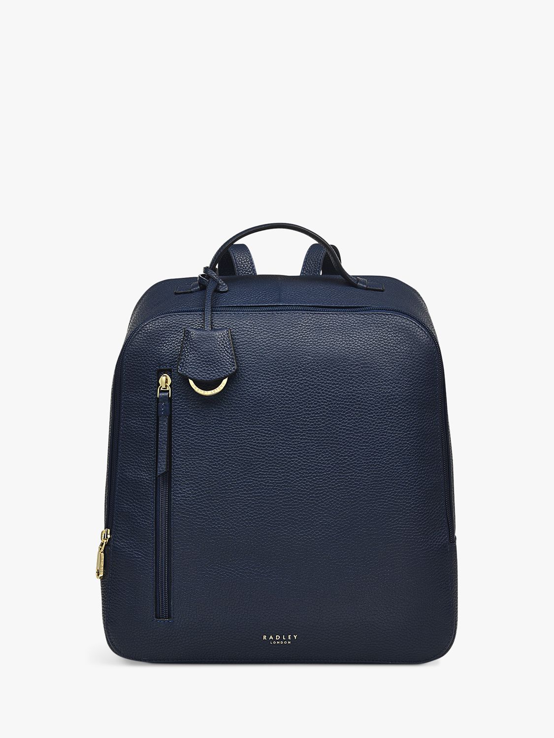 CUTE JOHN LEWIS LEATHER BACKPACK COLOR DARK BLUE 