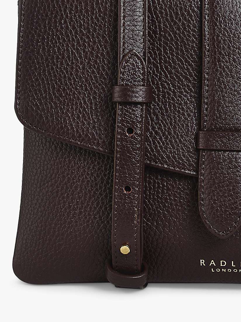 Radley Foresters Drive Small Zip-Top Leather Cross Body Bag, Oxblood at ...